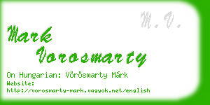 mark vorosmarty business card