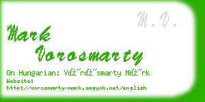 mark vorosmarty business card